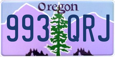 OR license plate 993QRJ