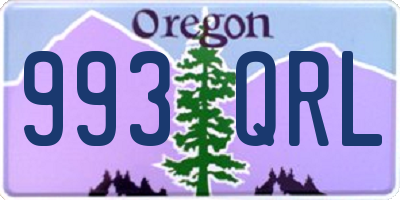 OR license plate 993QRL