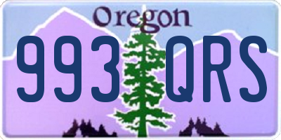 OR license plate 993QRS