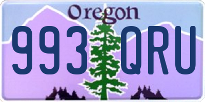 OR license plate 993QRU