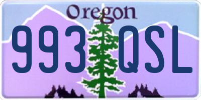 OR license plate 993QSL