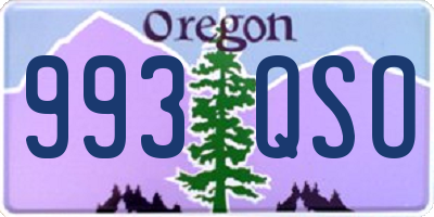 OR license plate 993QSO