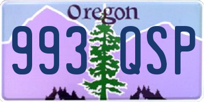 OR license plate 993QSP