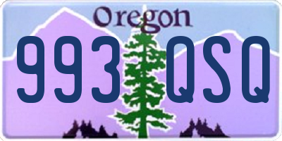OR license plate 993QSQ