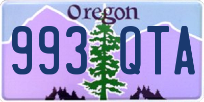 OR license plate 993QTA