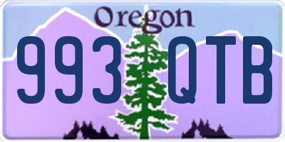 OR license plate 993QTB