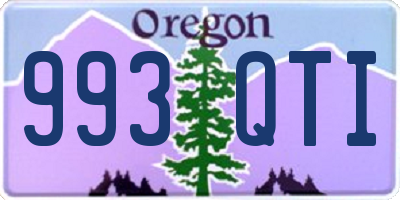 OR license plate 993QTI