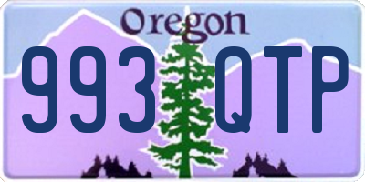 OR license plate 993QTP