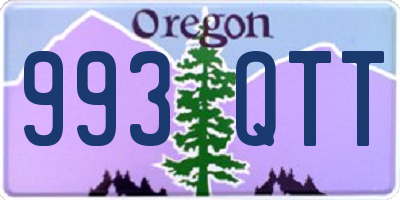 OR license plate 993QTT