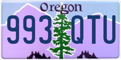 OR license plate 993QTU