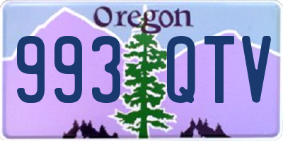 OR license plate 993QTV