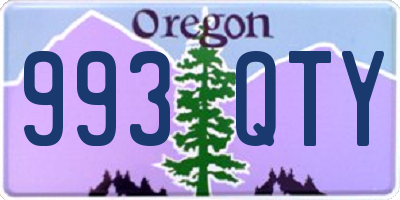 OR license plate 993QTY