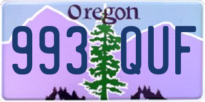 OR license plate 993QUF