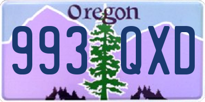 OR license plate 993QXD