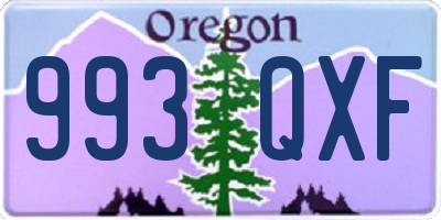 OR license plate 993QXF