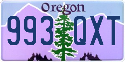 OR license plate 993QXT