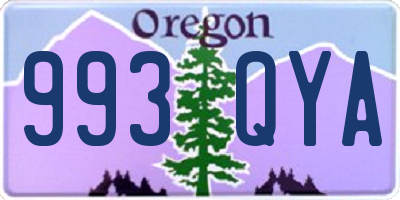 OR license plate 993QYA