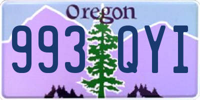 OR license plate 993QYI