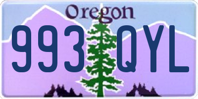 OR license plate 993QYL