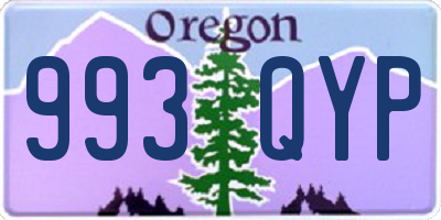 OR license plate 993QYP
