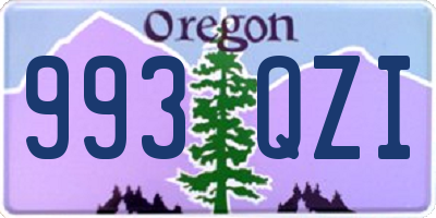 OR license plate 993QZI