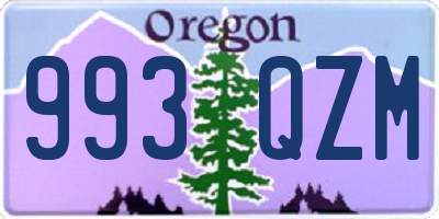 OR license plate 993QZM