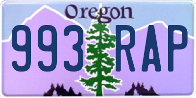 OR license plate 993RAP