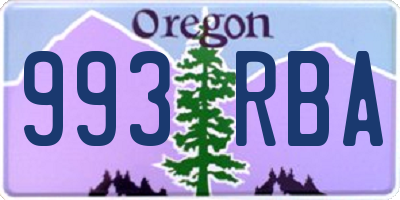 OR license plate 993RBA