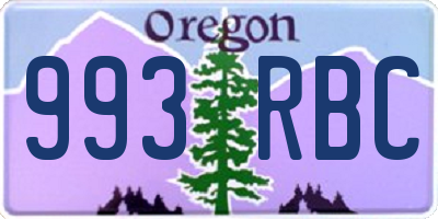OR license plate 993RBC