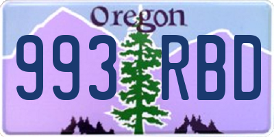 OR license plate 993RBD