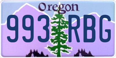 OR license plate 993RBG