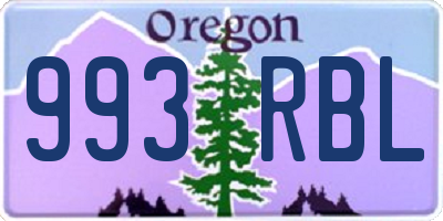 OR license plate 993RBL