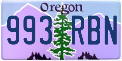 OR license plate 993RBN