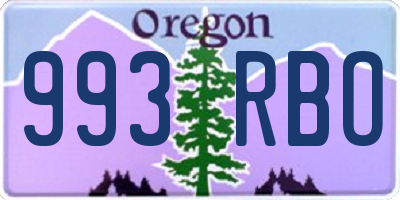 OR license plate 993RBO