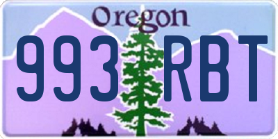 OR license plate 993RBT