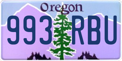 OR license plate 993RBU