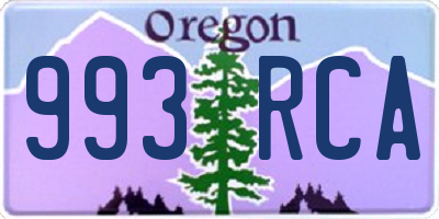OR license plate 993RCA