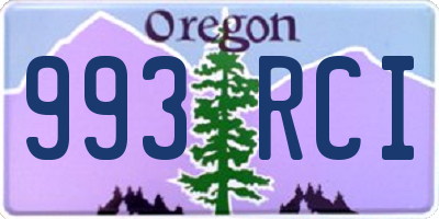 OR license plate 993RCI