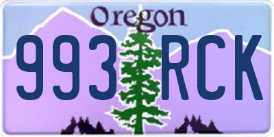 OR license plate 993RCK