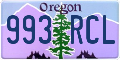 OR license plate 993RCL
