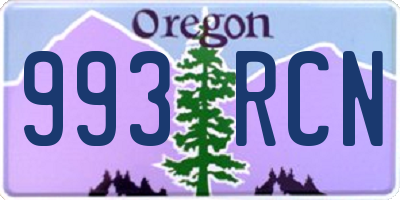 OR license plate 993RCN