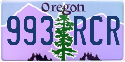 OR license plate 993RCR