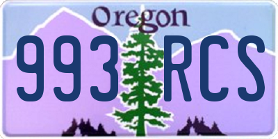 OR license plate 993RCS