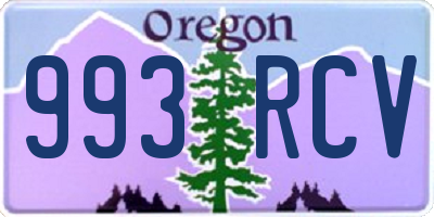 OR license plate 993RCV