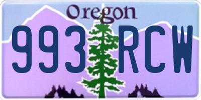 OR license plate 993RCW