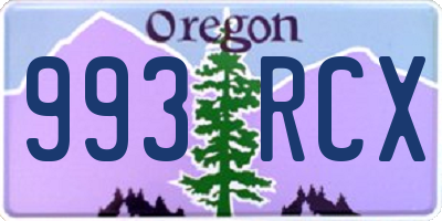 OR license plate 993RCX