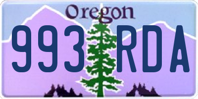 OR license plate 993RDA