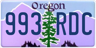 OR license plate 993RDC
