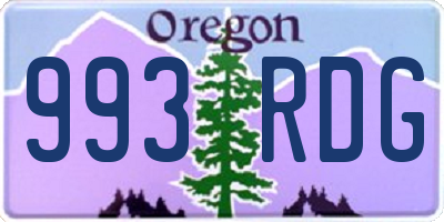 OR license plate 993RDG