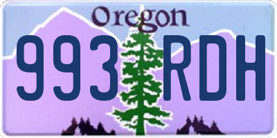 OR license plate 993RDH